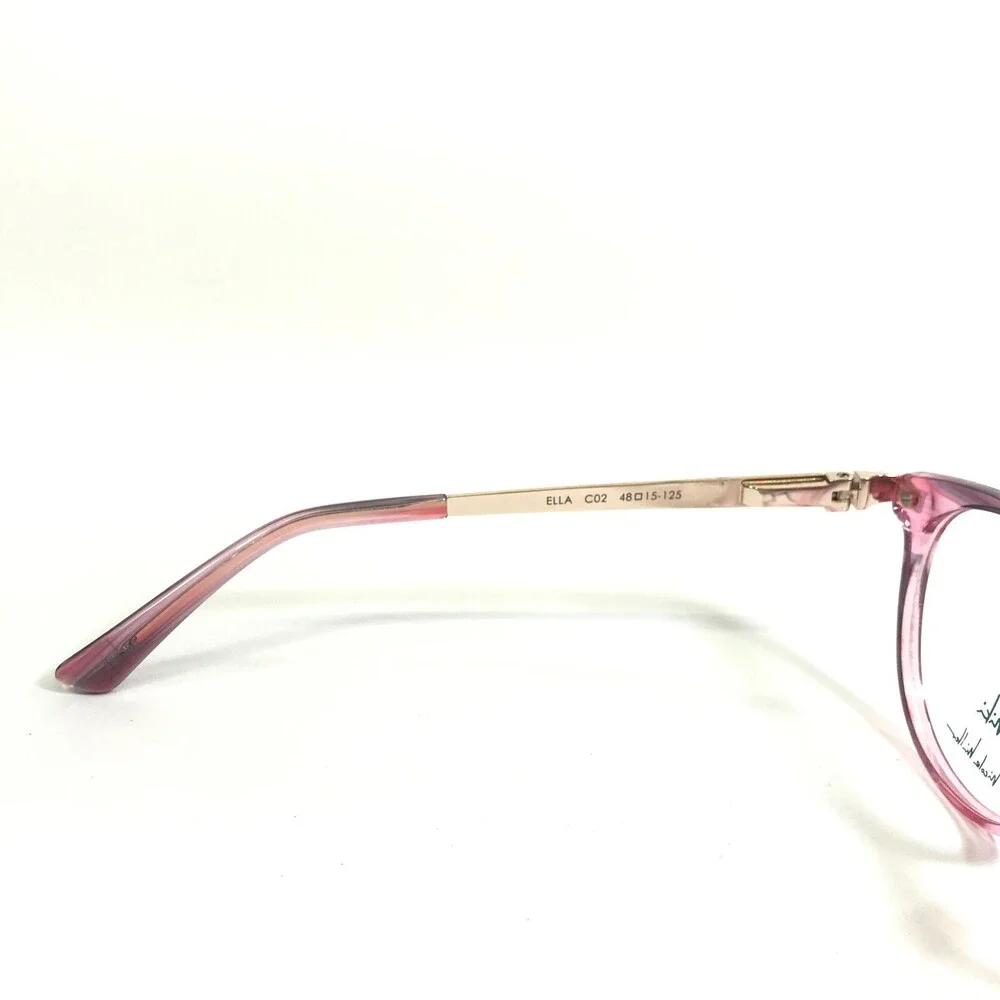 Nicole Miller Eyeglasses Frames ELLA C02 Clear Pink Horn Gold Round 48-15-125
